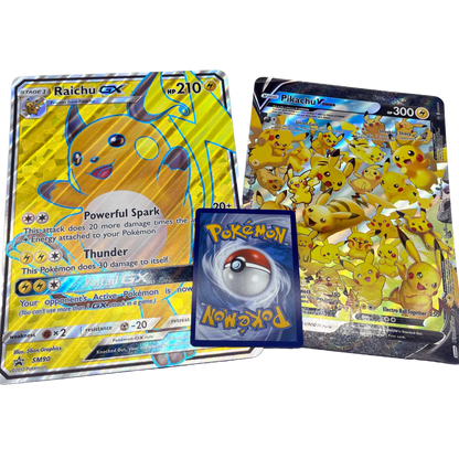 Cartes Pokémon géantes surdimensionnées x2